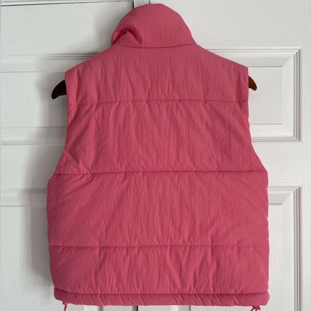 💕HYFVE Full Zip Puffer Vest Bubblegum/Barbie Pink Crop Small - Picture 4 of 9